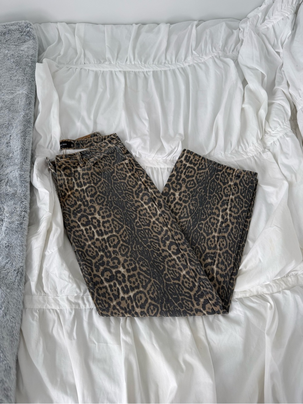 White Fox Boutique Leopard Print Jeans - Brown & Black